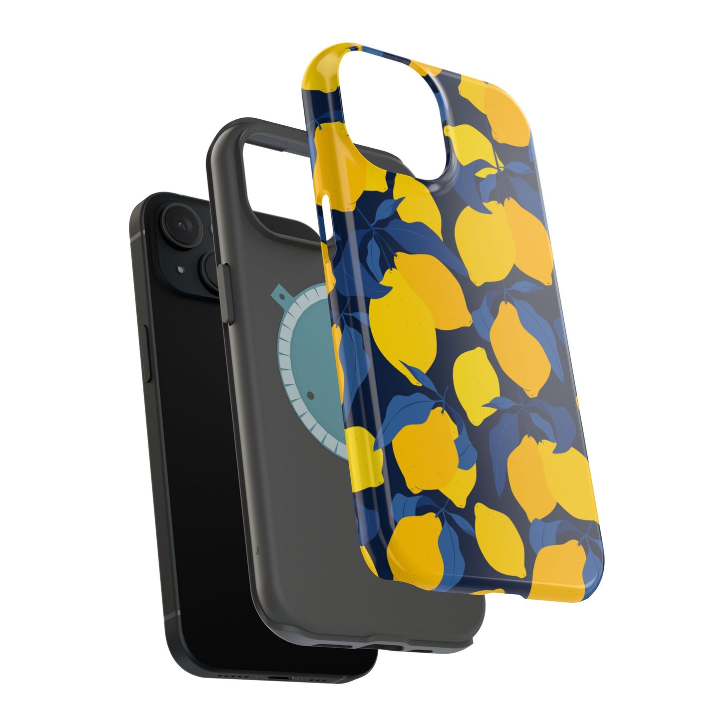 Bright Lemon Pattern Magnetic Tough Case - Vibrant Phone Protection