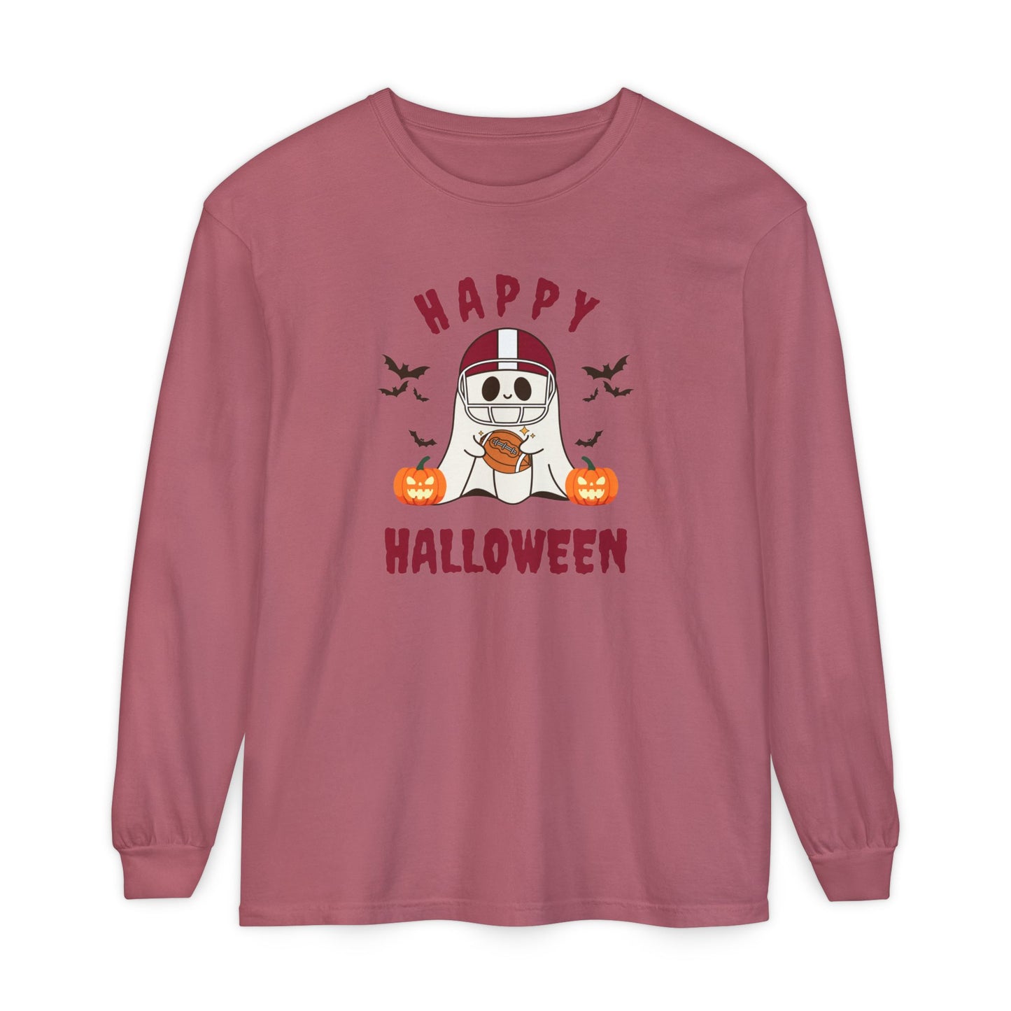 Halloween Unisex Long Sleeve T-Shirt, Cute Ghost Tee, Seasonal Apparel, Casual Halloween Outfit, Trick or Treat Shirt, October Fashion
