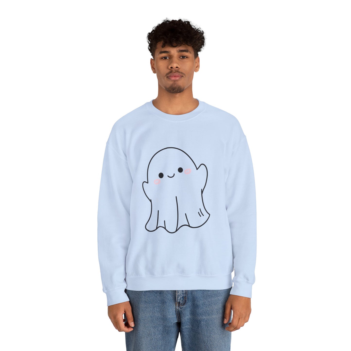 Ghosty Unisex Crewneck Sweatshirt, Halloween Gift, Cozy Pullover, Fall Fashion, Spooky Season Sweatshirt, Casual Wear
