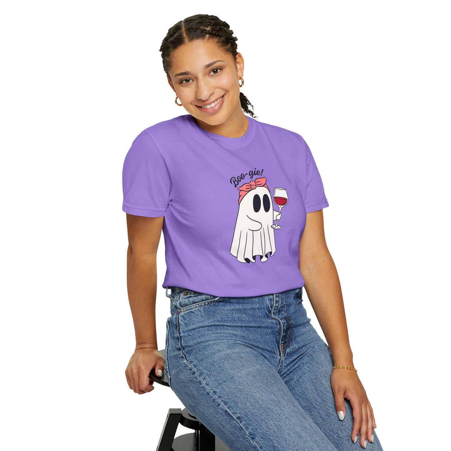 Ghostie Wine T-Shirt | Fun Unisex Tee for Halloween Parties, Casual Wear, Gifts for Wine Lovers, Spooky Celebrations, Cozy Weather