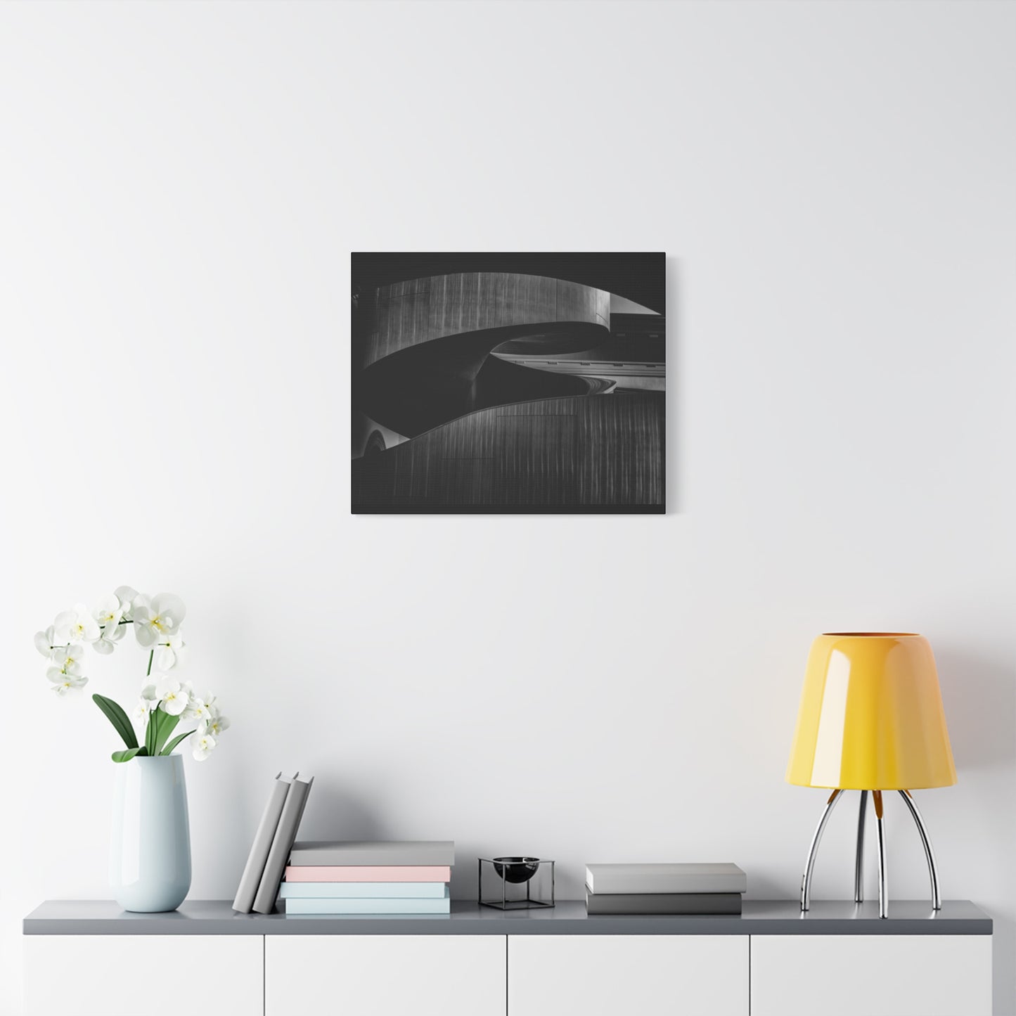 Stylish Matte Canvas Wall Art, Modern Home Decor, Black and White Artwork, Abstract Canvas Print, Contemporary Living Room Decor