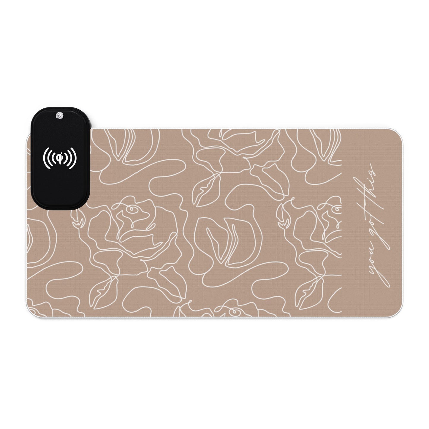 Floral LED Gaming Mouse Pad with Wireless Charging - Perfect for Gamers & Home Offices