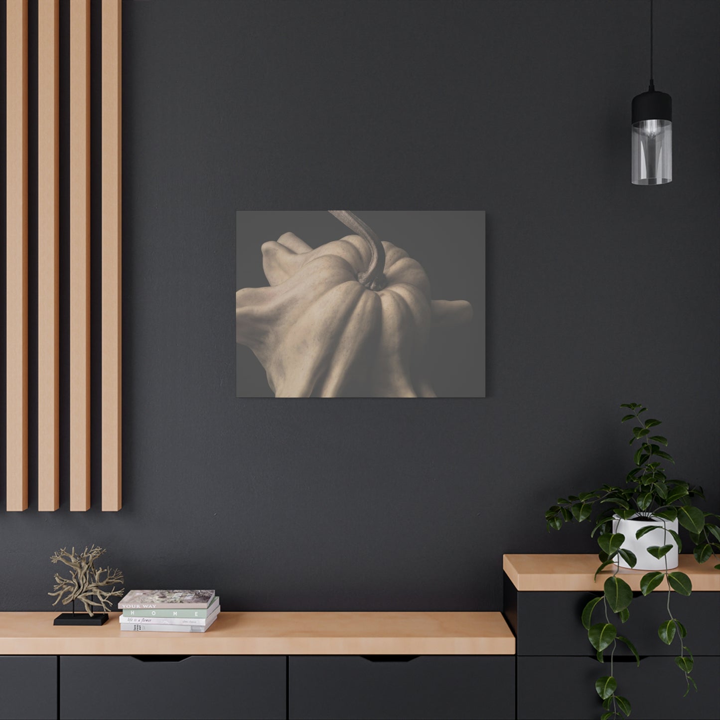 Elegant Pumpkin Canvas Art, Rustic Home Decor, Modern Wall Art, Fall Decor, Thanksgiving Gift, Autumn Vibes, Minimalist Design