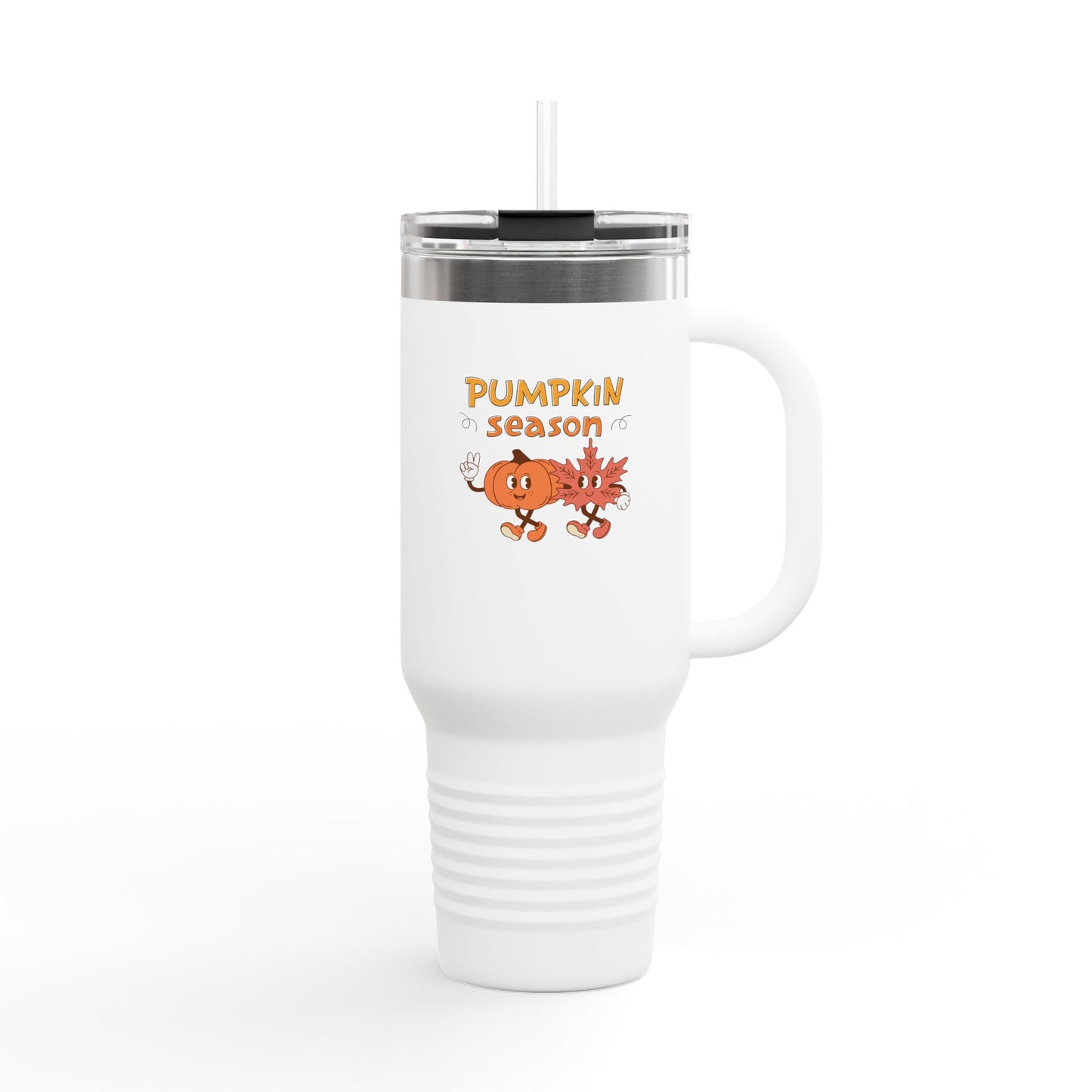 Pumpkin Season Insulated Travel Mug, 40oz | Fall Coffee Cup, Autumn Gift, Halloween Hydration, Seasonal Drinkware