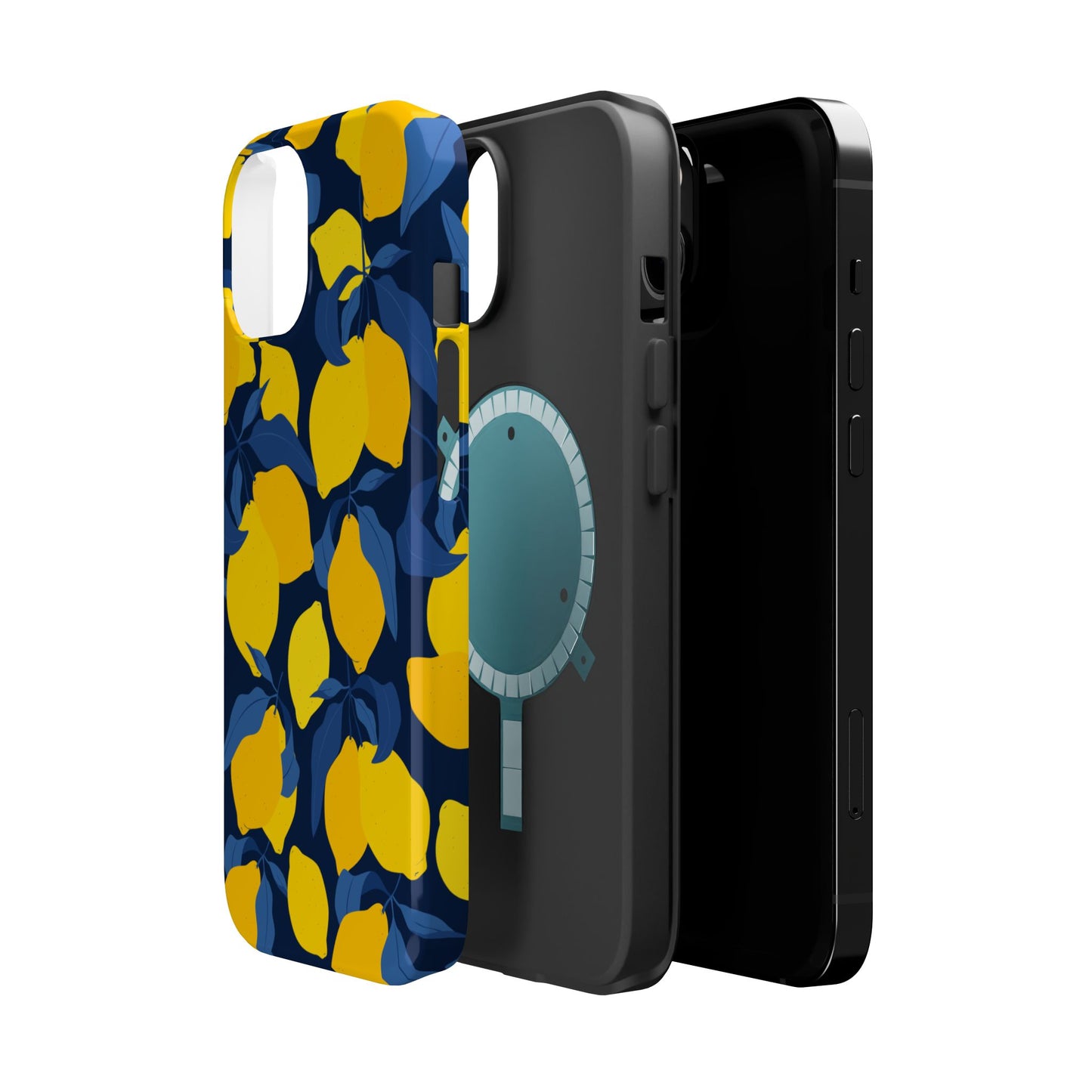 Bright Lemon Pattern Magnetic Tough Case - Vibrant Phone Protection