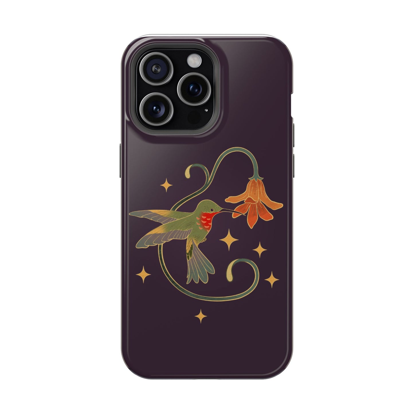 Hummingbird Floral Magnetic Tough Case - Stylish Phone Protection