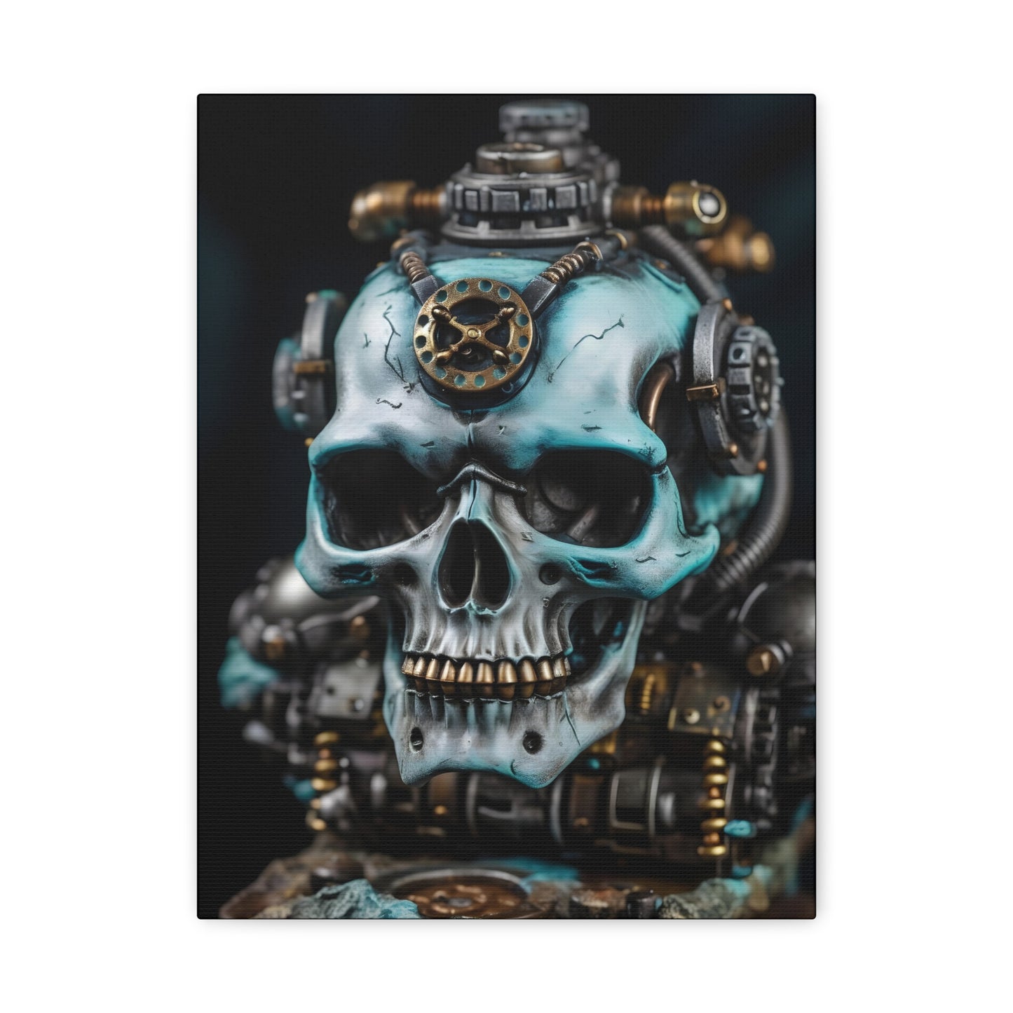 Steampunk Skull Canvas Print, Gothic Decor, Wall Art, Home Decor, Unique Gift Idea, Masculine Art Piece
