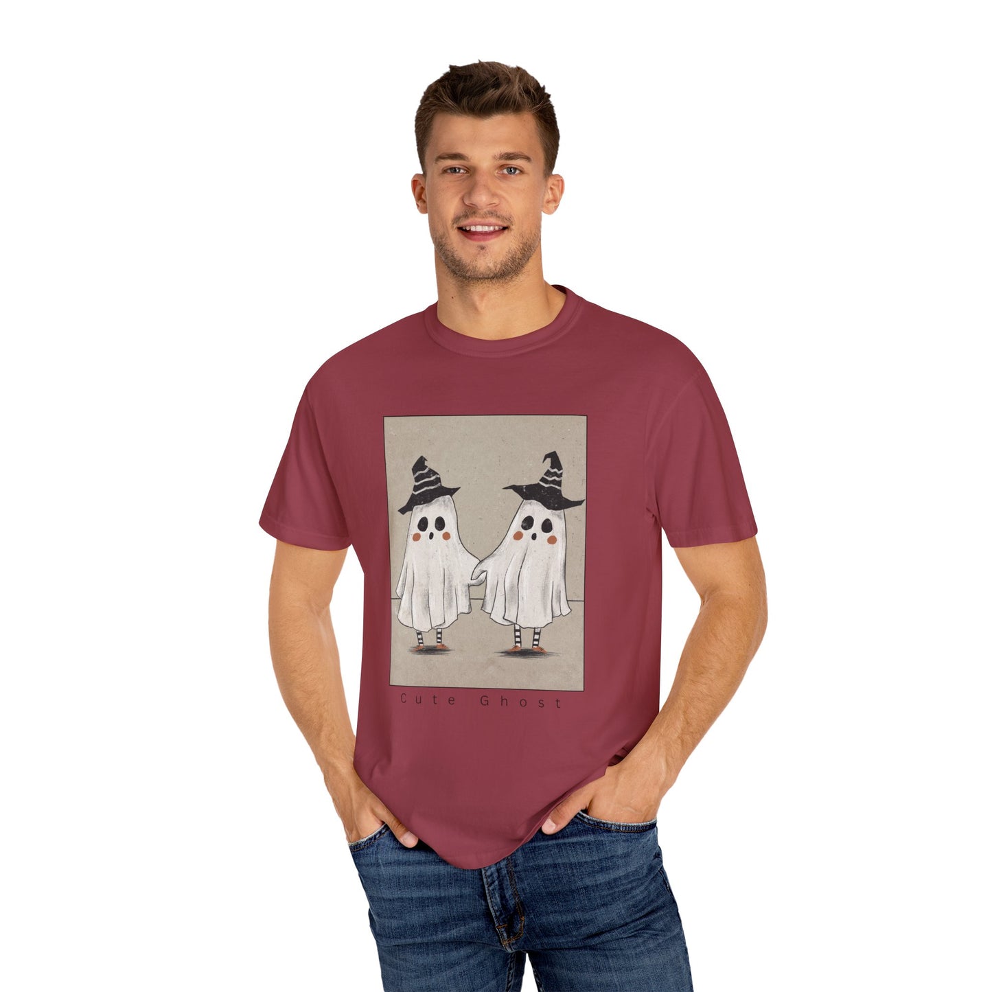 Spooky Ghosts Unisex T-Shirt, Halloween Shirt, Funny Fright Shirt, Ghost Humor Tee, Casual Halloween Apparel