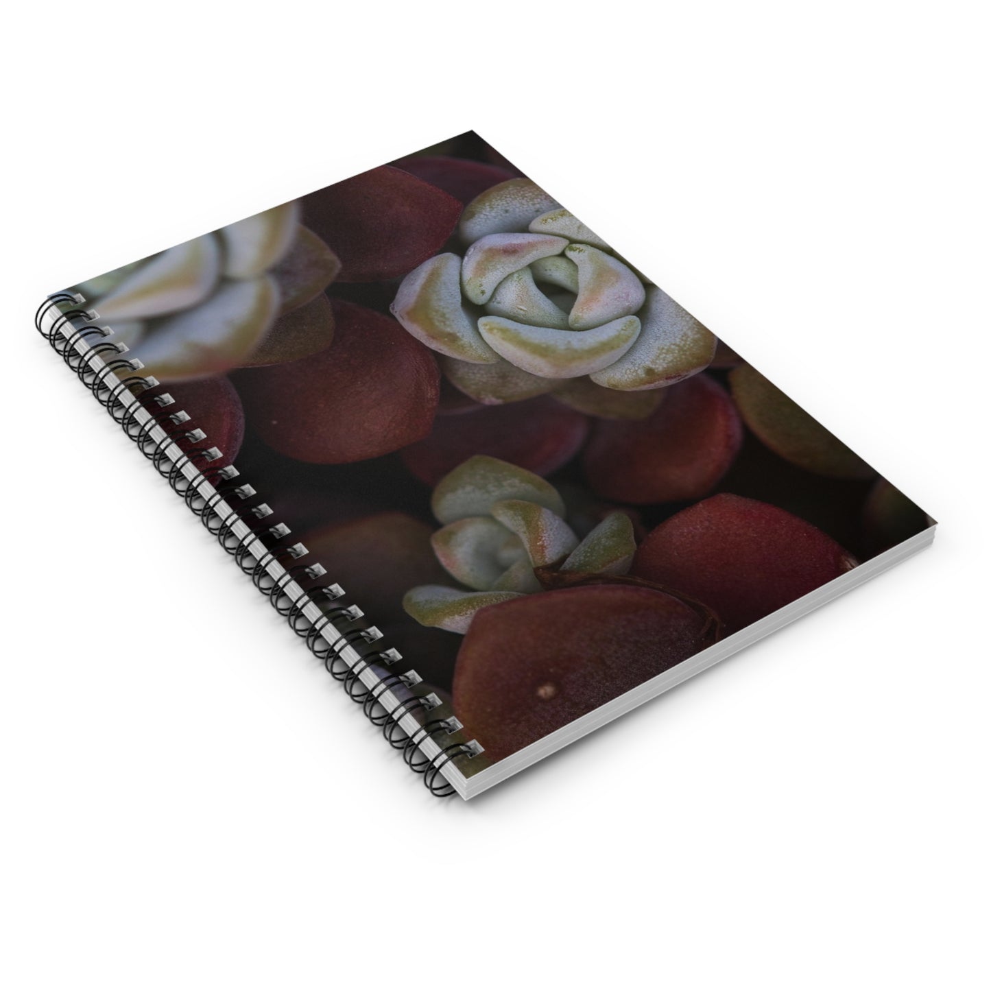Succulent Spiral Notebook - Ruled Lines, Ideal for Journaling, School, Gift for Botanists, Nature Lovers, Stationery