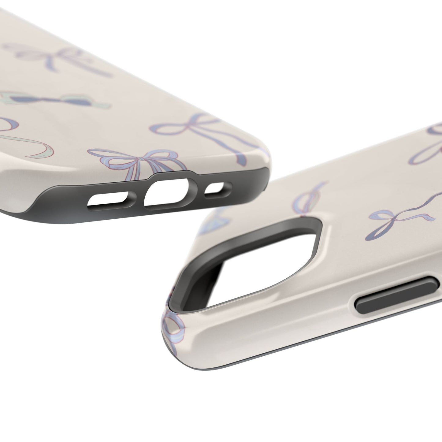 Chic Bow Pattern Magnetic Tough Cases, Stylish Phone Protection, Gift for Her, Birthday, Cute Accessories, Trendy Tech