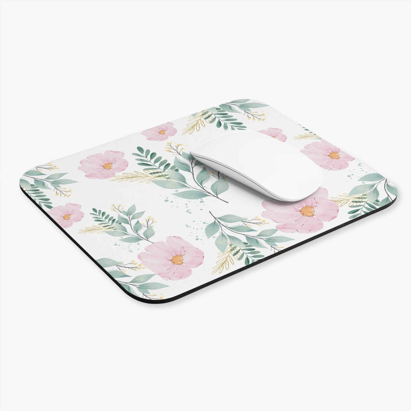 Floral Mouse Pad - Vibrant Pink Flower Design for Home Office