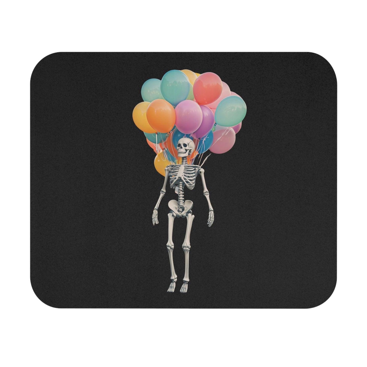 Skeleton Balloon Mouse Pad, Fun Desk Accessory, Halloween Decor, Office Gift, Unique Gamer Gear