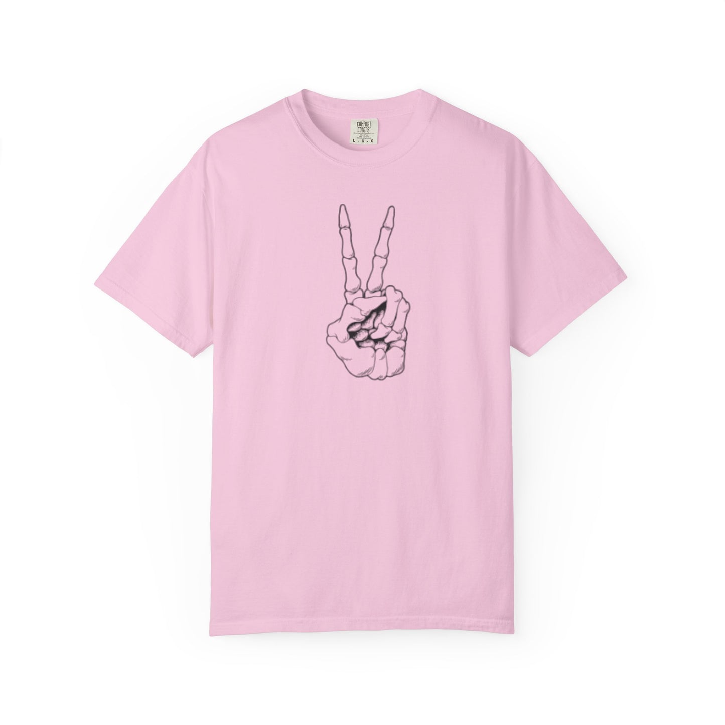 Peace To Death Unisex Garment-Dyed T-Shirt, Soft Graphic Tee for Casual Wear, Perfect for Earth Day, Music Festivals, and Relaxed Outings