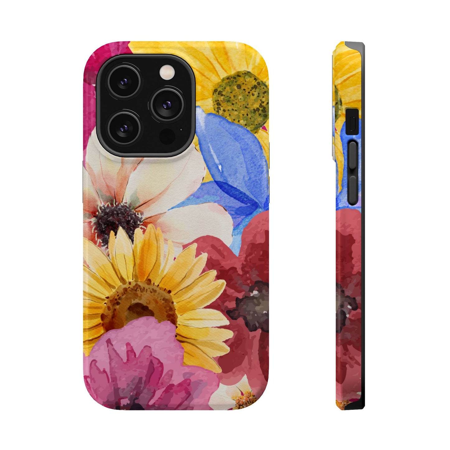 Floral Magnetic Tough Cases - Vibrant Flower Design for Stylish Protection