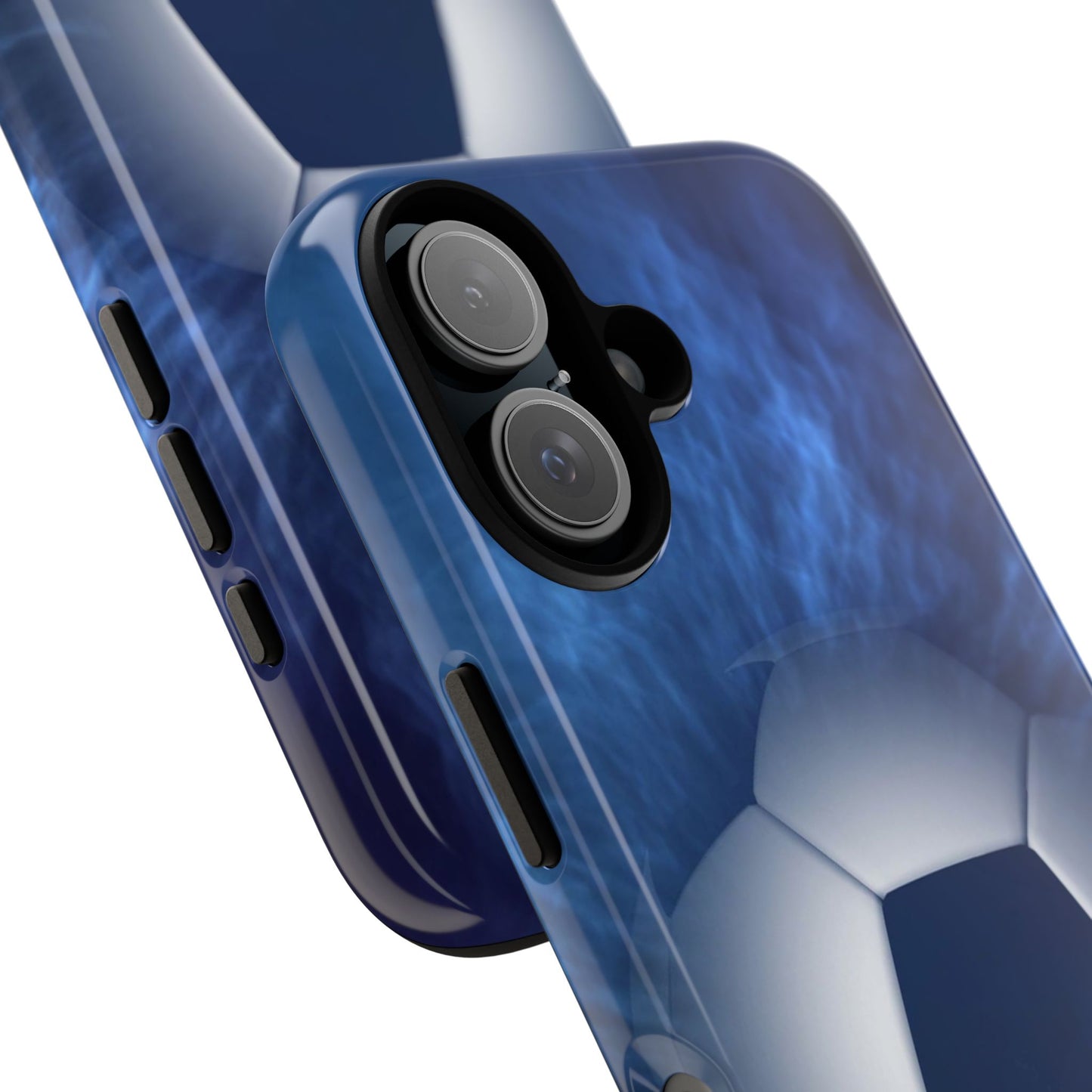 Soccer Phone Case - Tough Cases, Sports Phone Cover, Football Lover Gift, Durable Case, Blue Soccer Design