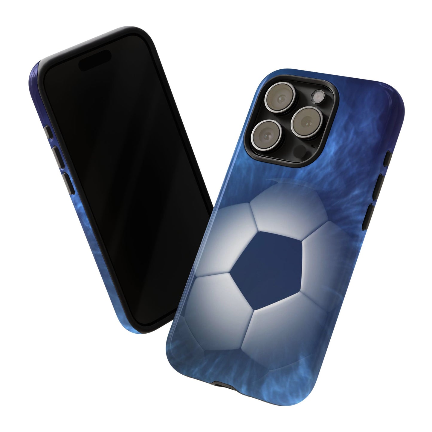 Soccer Phone Case - Tough Cases, Sports Phone Cover, Football Lover Gift, Durable Case, Blue Soccer Design