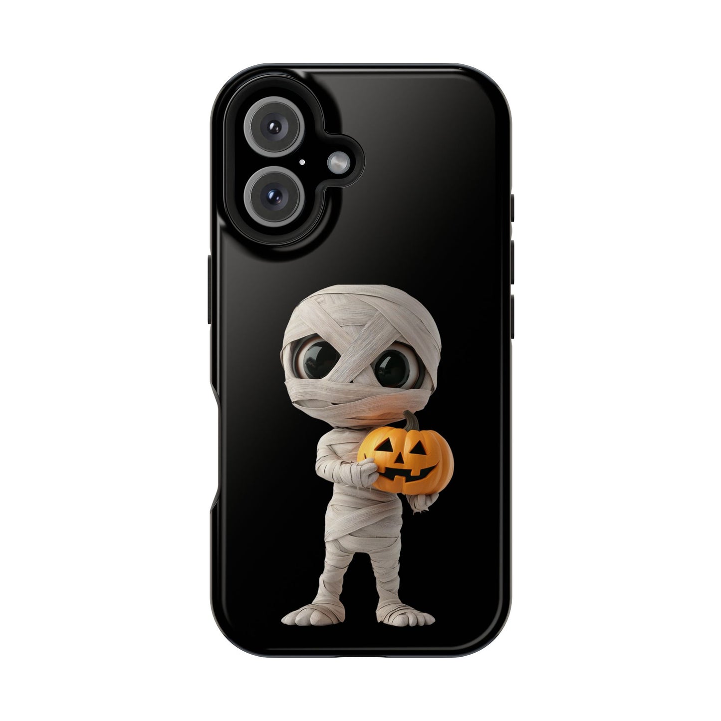 Halloween Mummy Pumpkin Phone Case, Cute Monster Tough Cover, Fall Festivities Accessory, Spooky Kid-Friendly Gift, Mobile Protective Gear