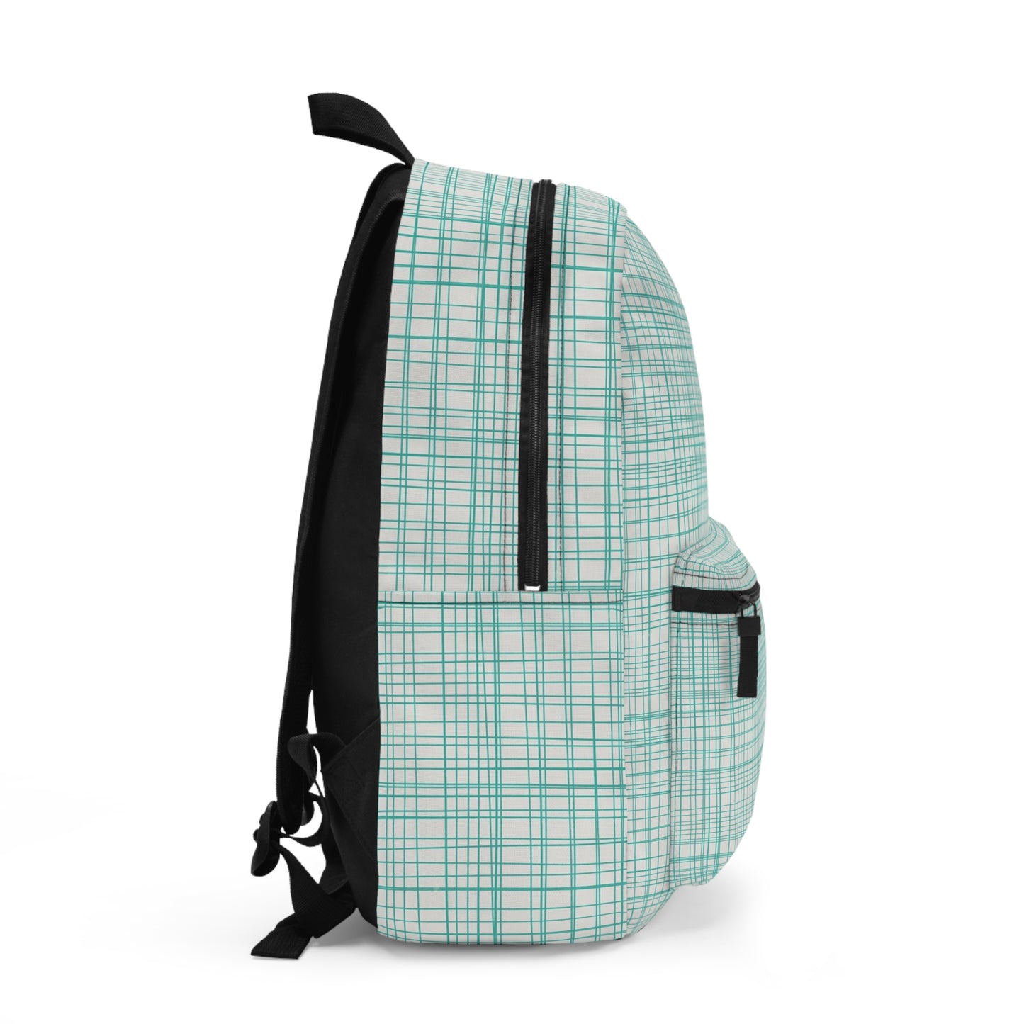 Mint Plaid Backpack | Stylish Rucksack for School, Travel, Kids, Teens, Everyday Use