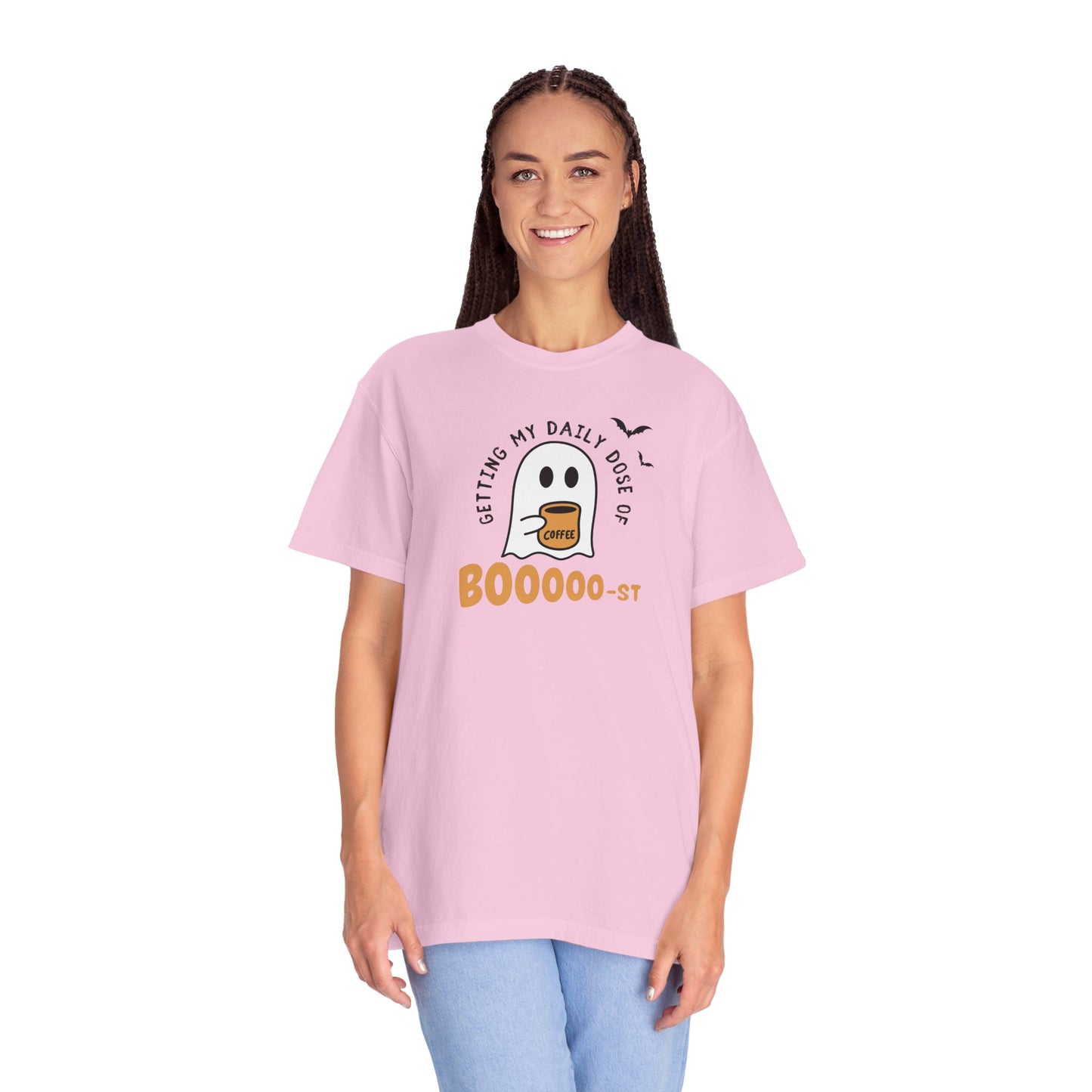Spooky Coffee T-Shirt, Halloween Shirt, Ghost Tee, Unisex Graphic Tee, Fun Relaxed Wear