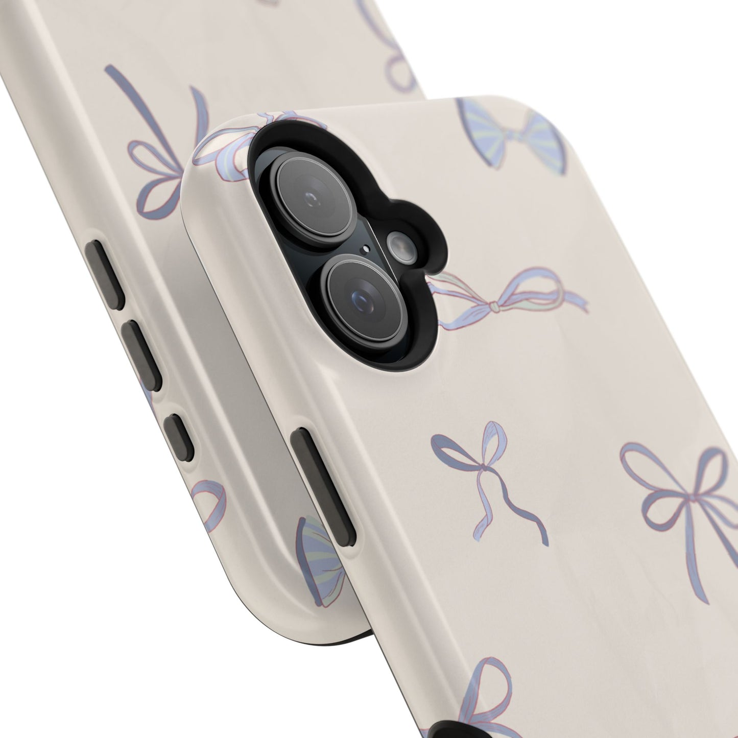 Chic Bow Pattern Magnetic Tough Cases, Stylish Phone Protection, Gift for Her, Birthday, Cute Accessories, Trendy Tech