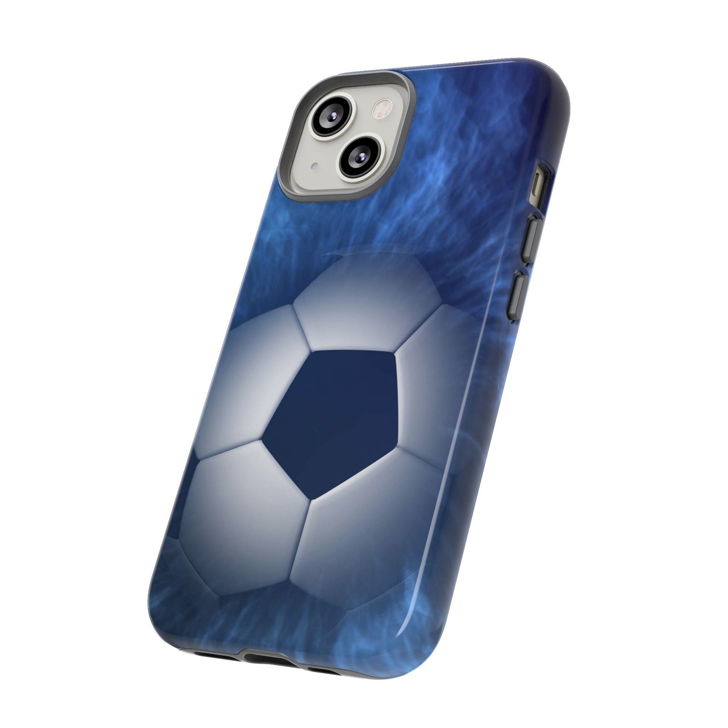 Soccer Phone Case - Tough Cases, Sports Phone Cover, Football Lover Gift, Durable Case, Blue Soccer Design