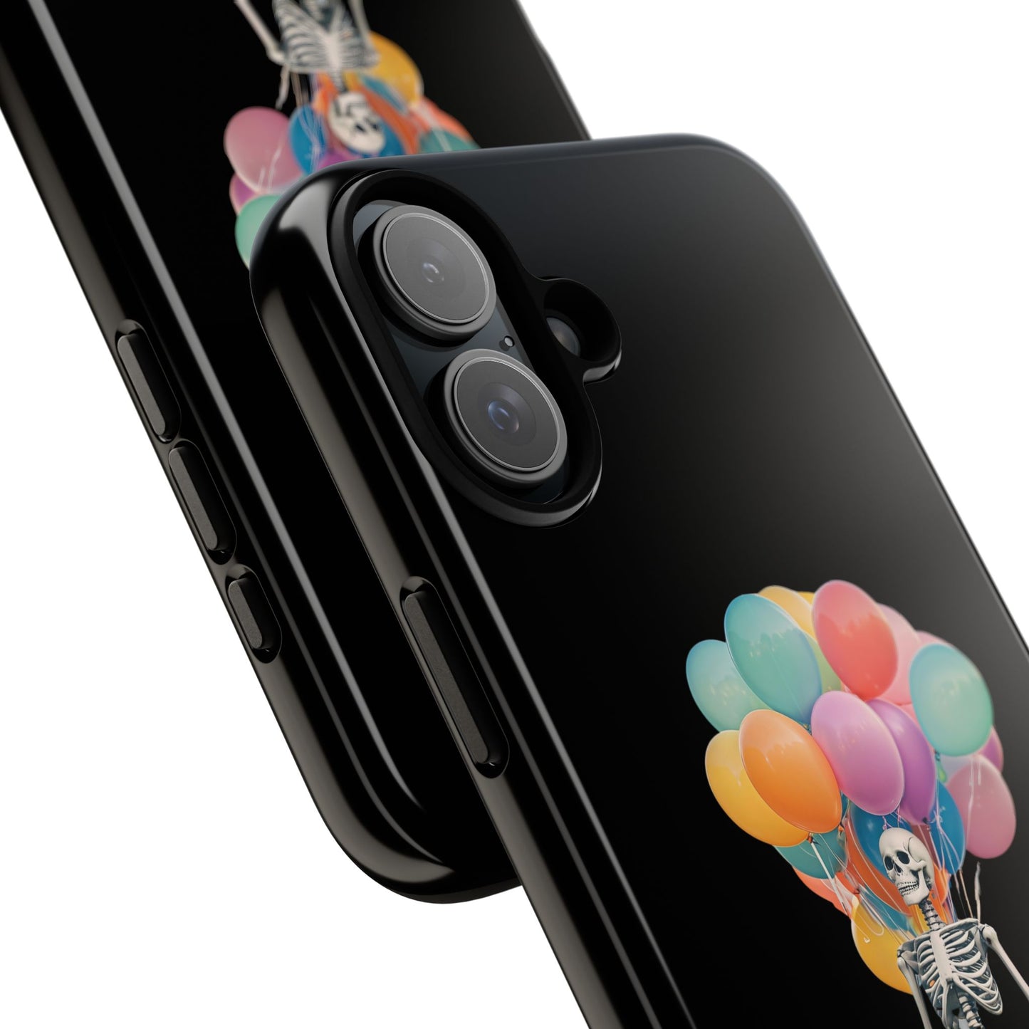 Skeleton Balloon Phone Case, Fun Halloween Gift, Unique Skeleton Design, Cute Phone Cover, Spooky Decor