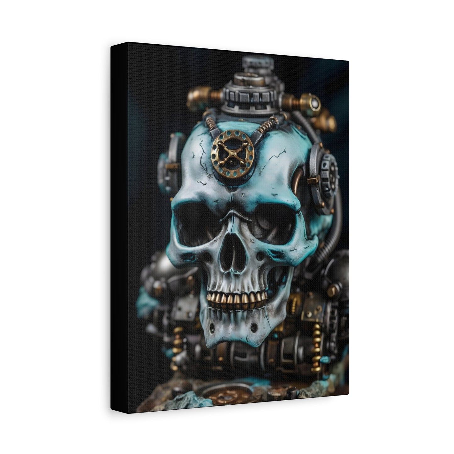 Steampunk Skull Canvas Print, Gothic Decor, Wall Art, Home Decor, Unique Gift Idea, Masculine Art Piece