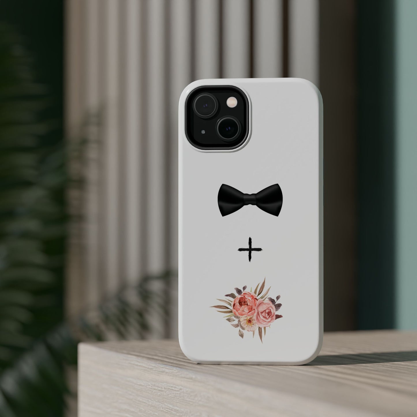 Floral Bow Tie Magnetic Tough Case - Elegant Phone Protection