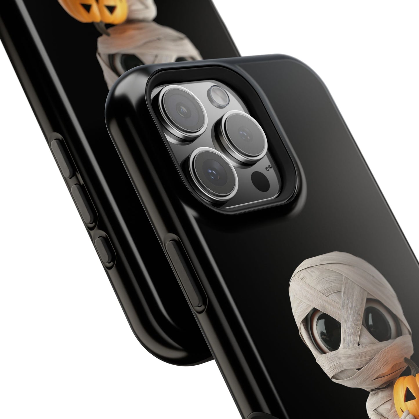 Halloween Mummy Pumpkin Phone Case, Cute Monster Tough Cover, Fall Festivities Accessory, Spooky Kid-Friendly Gift, Mobile Protective Gear