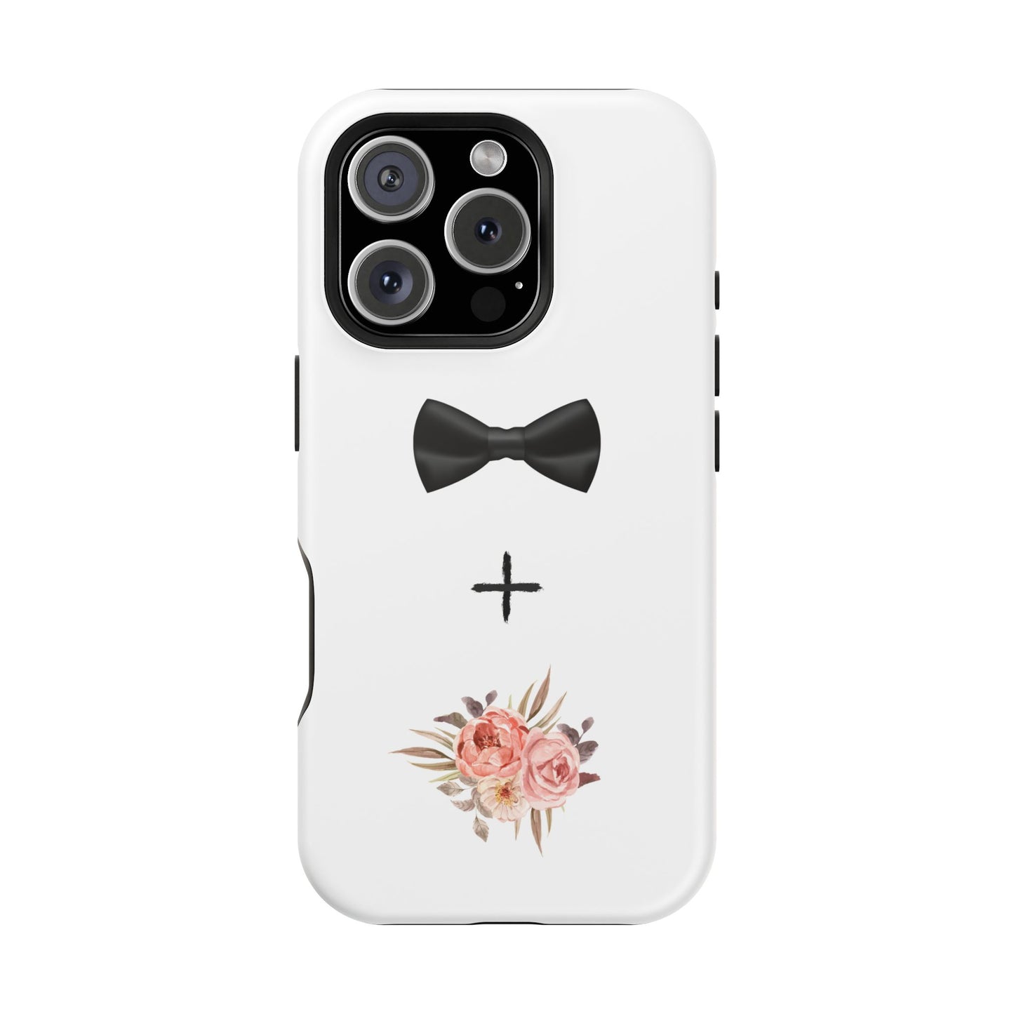 Floral Bow Tie Magnetic Tough Case - Elegant Phone Protection