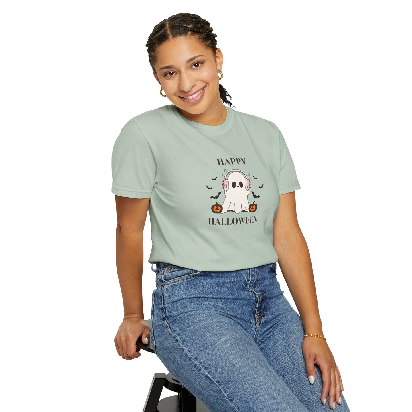 Happy Halloween Unisex T-shirt, Cozy Halloween Apparel, Spooky Season Shirt, Ghost T-shirt Gift, Fall Festival Clothing