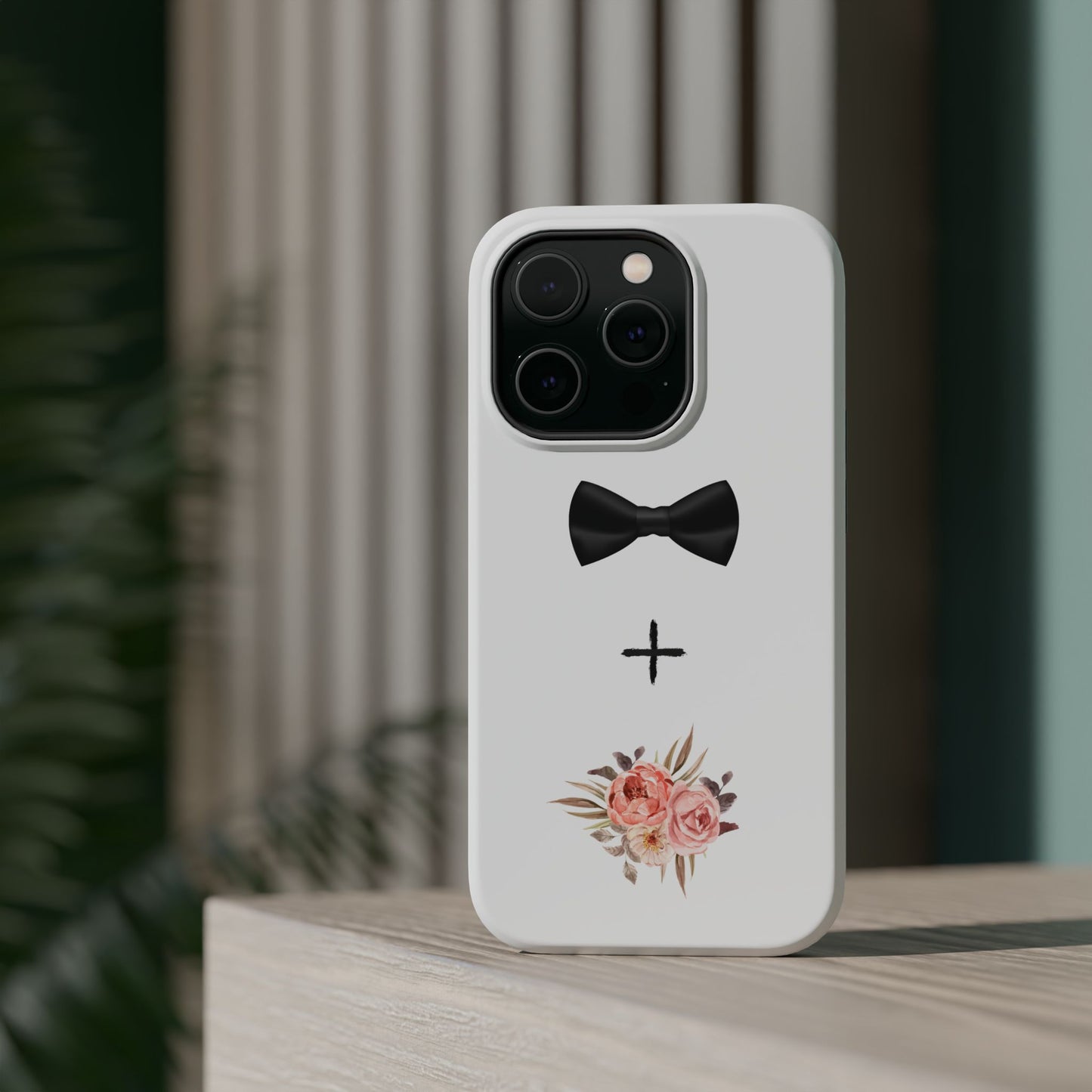 Floral Bow Tie Magnetic Tough Case - Elegant Phone Protection