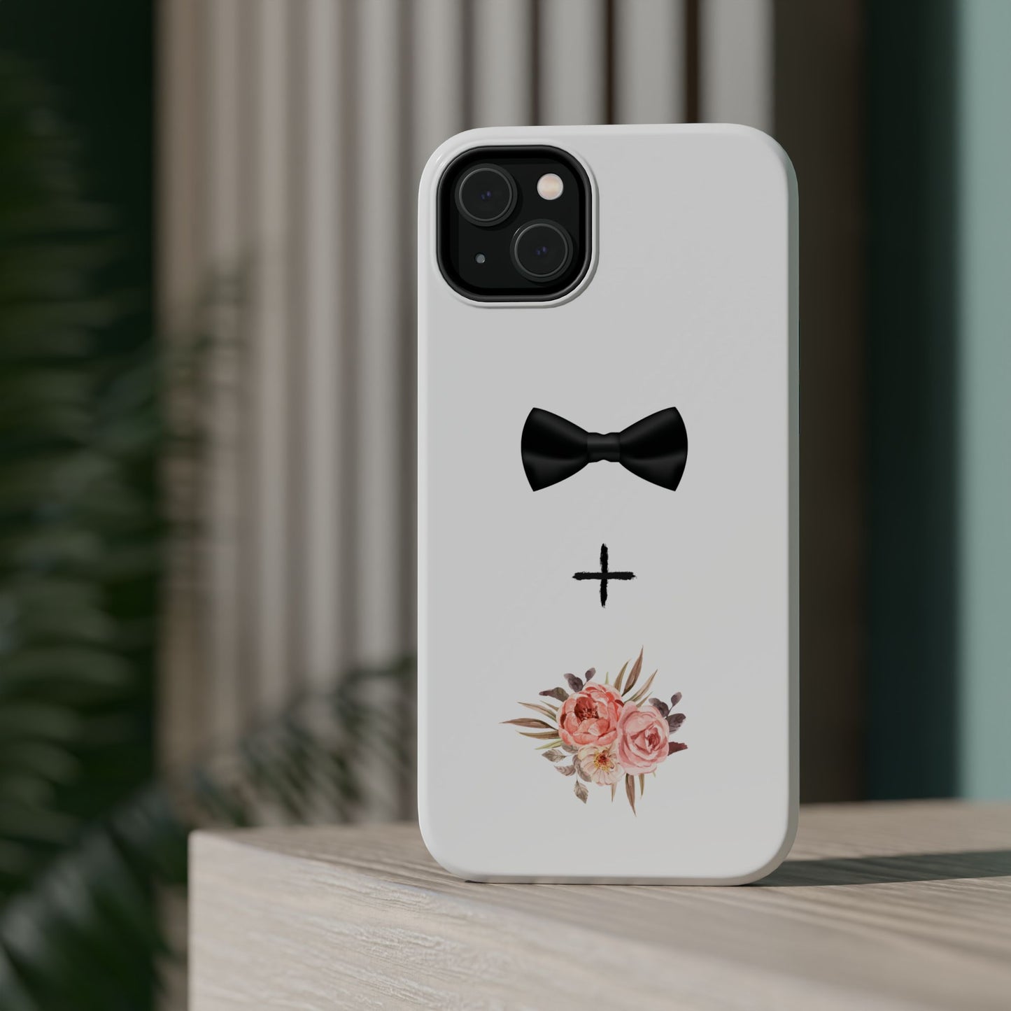 Floral Bow Tie Magnetic Tough Case - Elegant Phone Protection