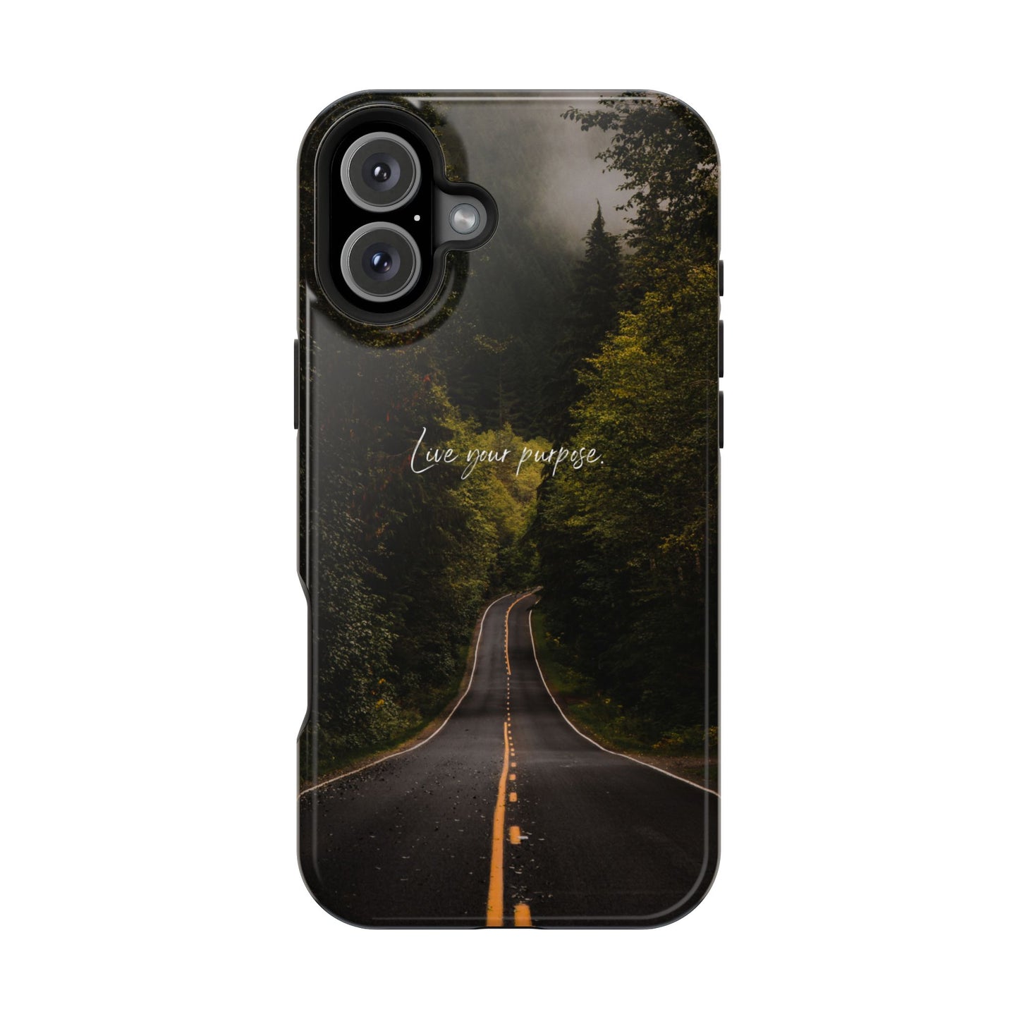 Inspirational Magnetic Tough Case - 'Live Your Purpose' Nature Design for iPhone