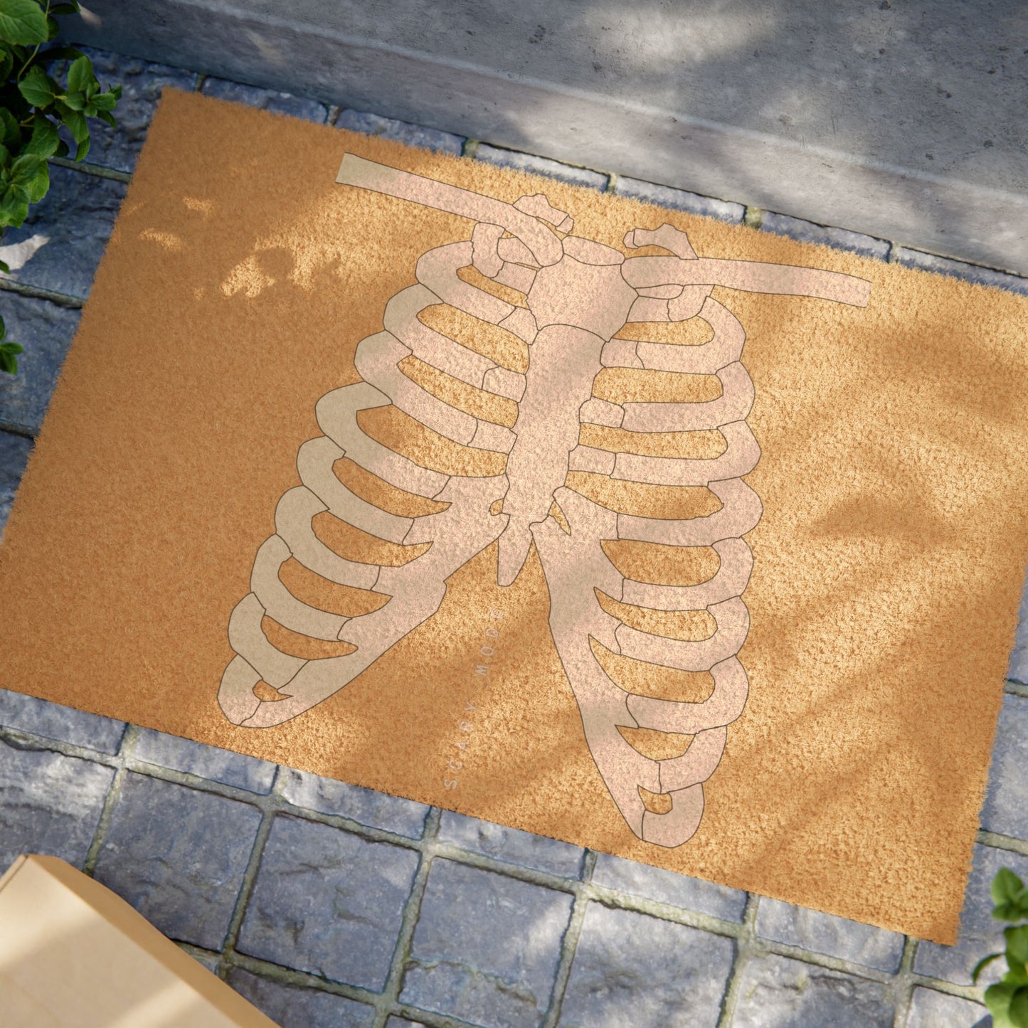 Skeleton Ribcage Doormat, Unique Home Decor, Halloween, Greeting Mat, Entryway Rug, Fun Gift for Doctors