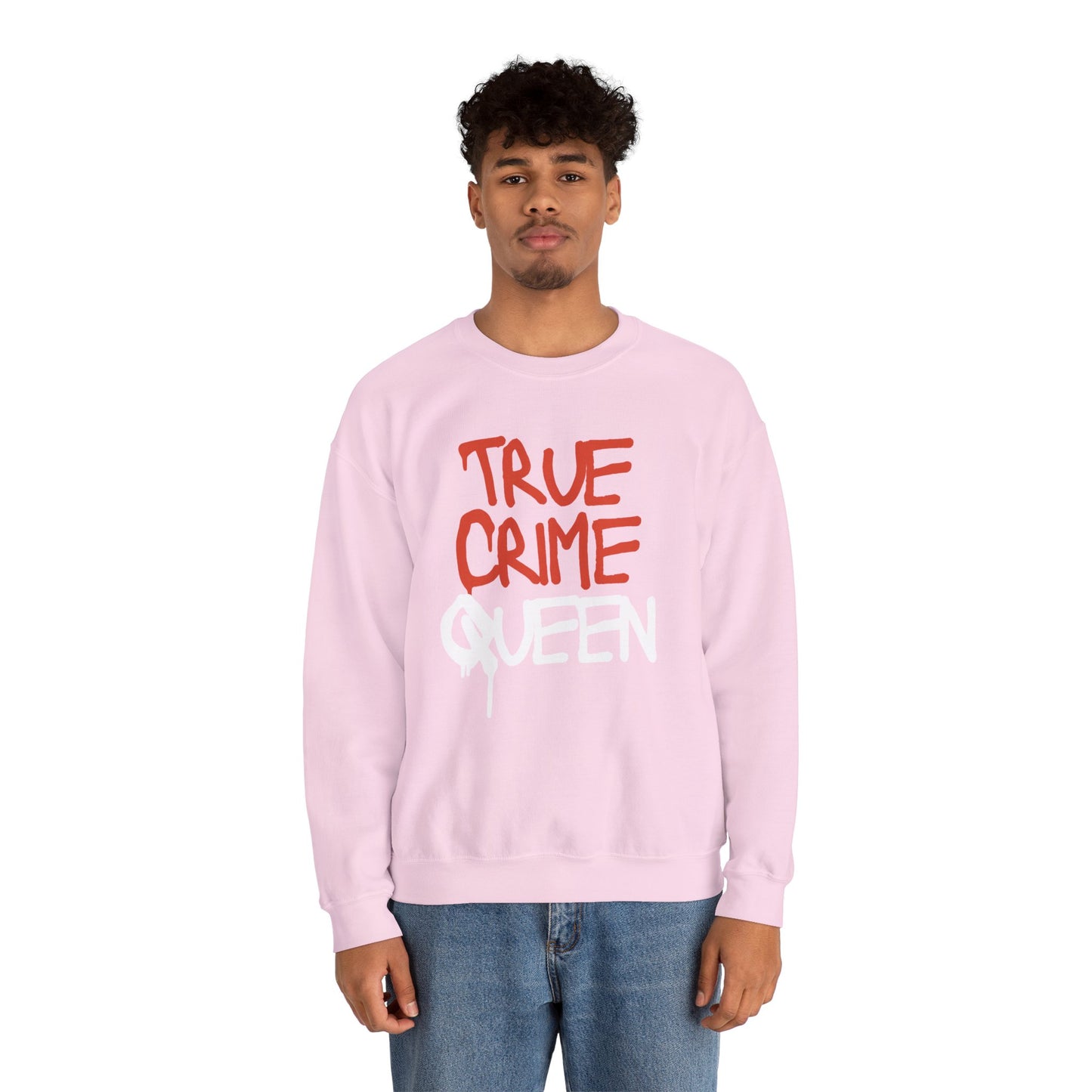 True Crime Queen Sweatshirt - Cozy Unisex Crewneck for True Crime Lovers, Comfortable Gift, Fall Fashion, Halloween Apparel