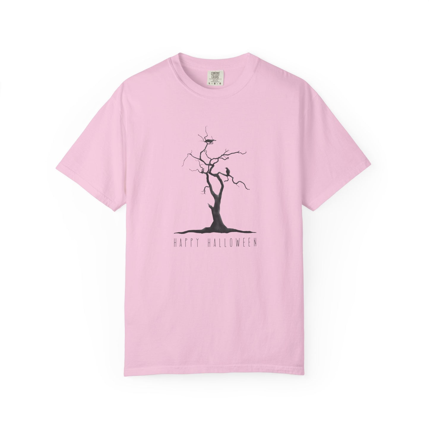 Garment-Dyed T-Shirt with Minimalist Tree Design, Unisex Nature Tee, Eco-Friendly Gift, Casual Wear, Sustainable Fashion