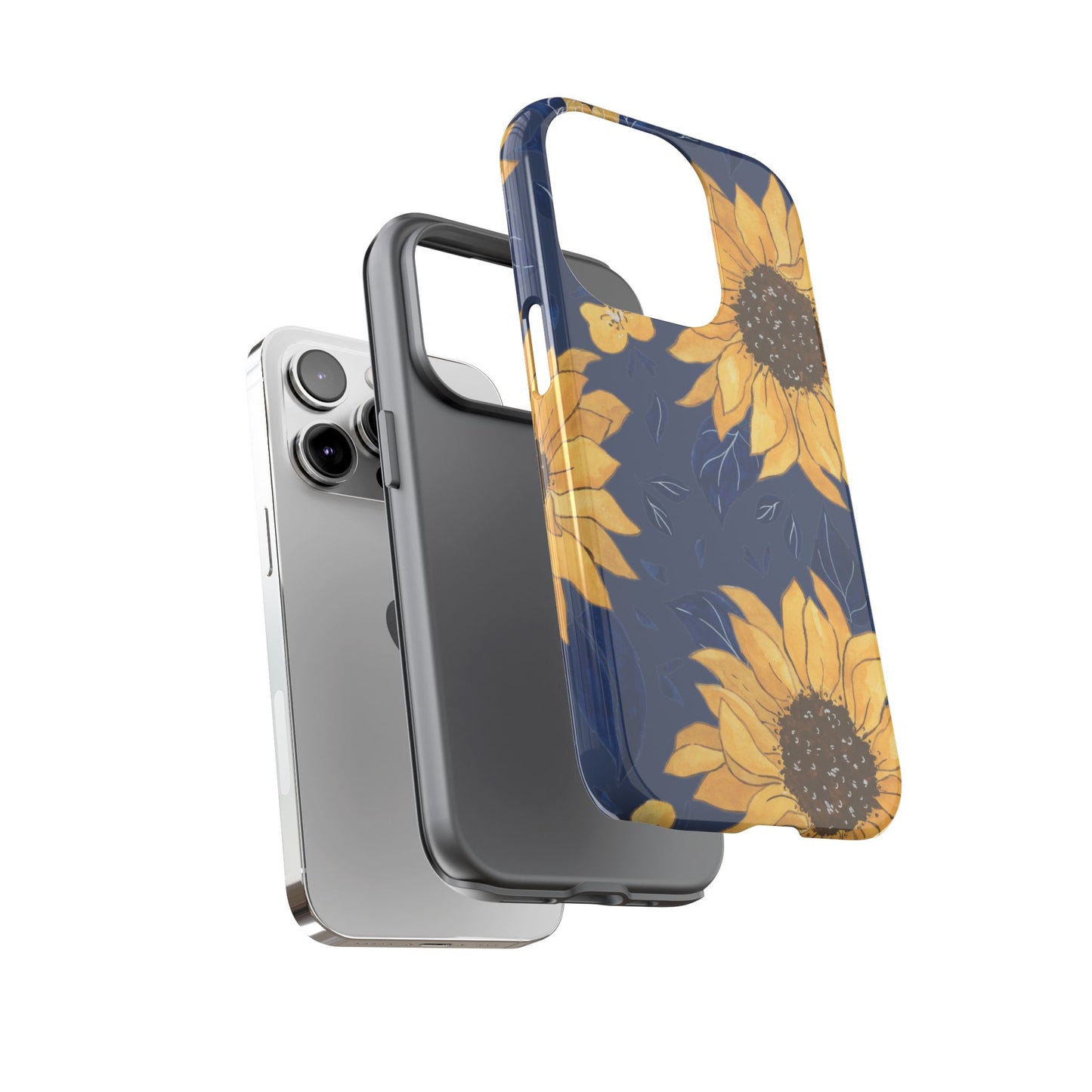 Vibrant Sunflower Phone Case, Floral Tough Cases, Gift for Flower Lovers, Spring Accessory, Birthday Present