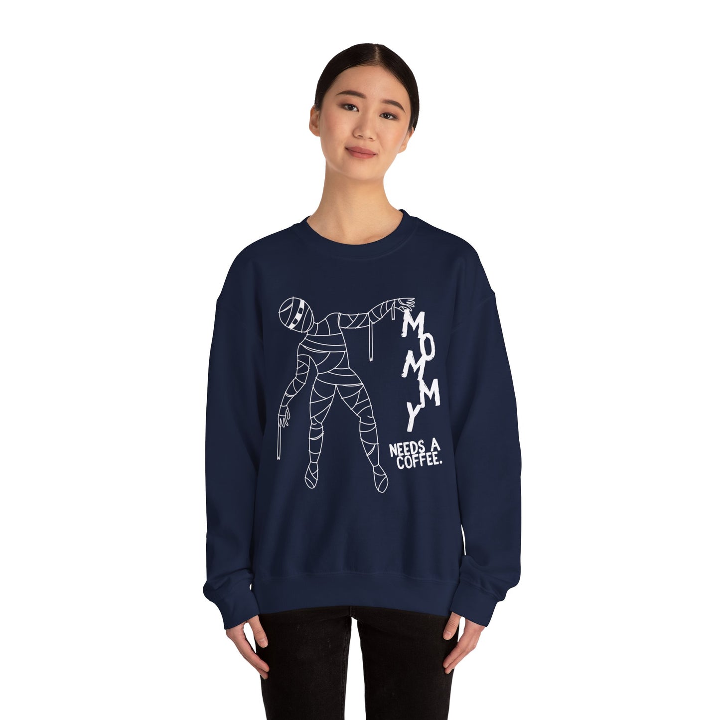 Spooky Coffee Lover Sweatshirt, Halloween Gift, Mom Life Crewneck, Cozy Fall Fashion, Casual Everyday Wear, Gift for Moms