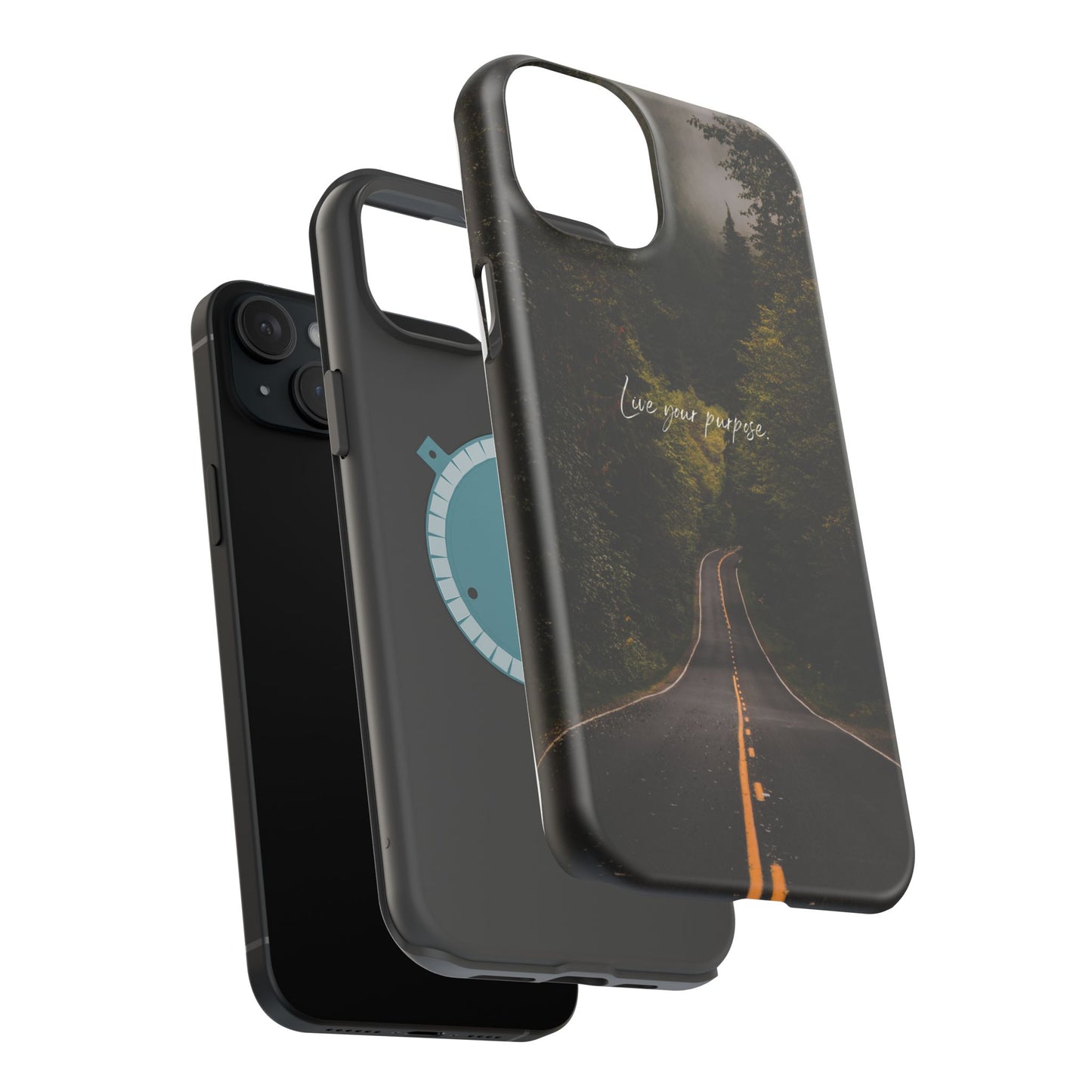 Inspirational Magnetic Tough Case - 'Live Your Purpose' Nature Design for iPhone