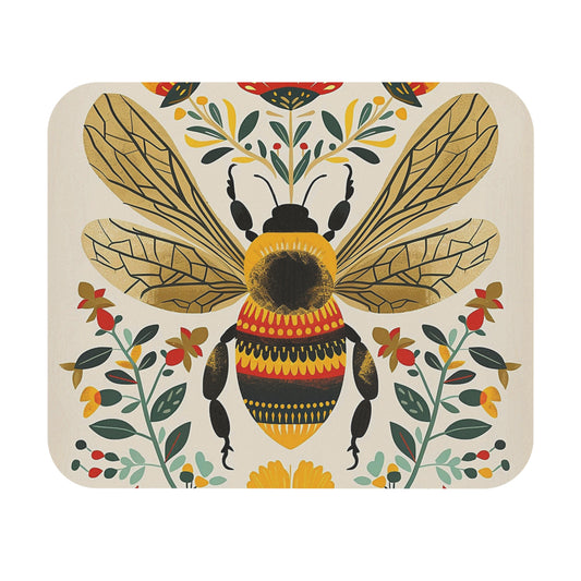 Bee-Themed Decorative Mouse Pad - Nature-Inspired Office Decor for Gardening Lovers