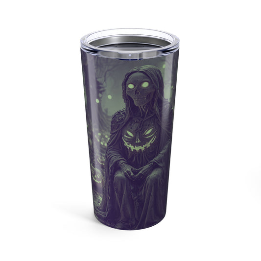 Gothic Pumpkin Tumbler | 20oz Halloween Travel Mug, Spooky Drinkware, Fall Coffee Cup, Witchy Gifts, Autumn Collection