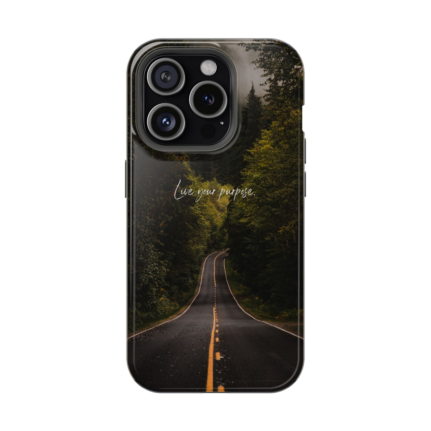 Inspirational Magnetic Tough Case - 'Live Your Purpose' Nature Design for iPhone