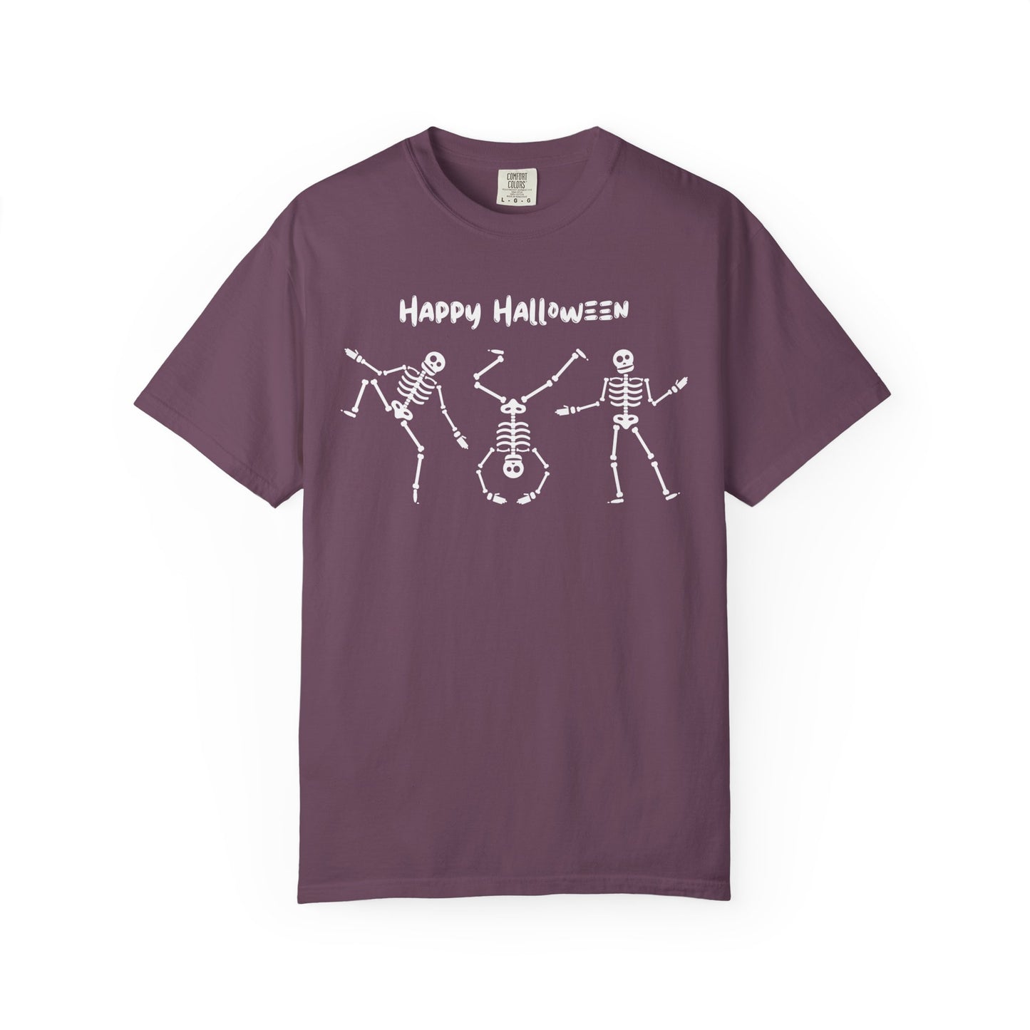 Happy Halloween Skeleton T-shirt, Unisex Halloween Tee, Spooky Season Shirt, Fall Festivity T-shirt, Fun Halloween Apparel