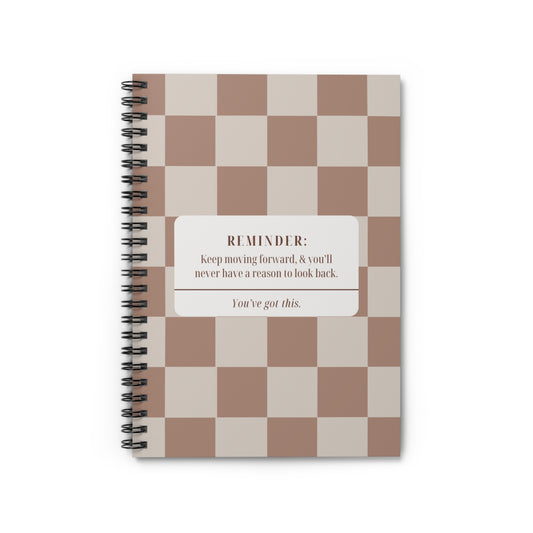 Stylish Motivational Spiral Notebook - Keep Moving Forward | Perfect for Journaling, Goal Setting, Gifts, School, Home Office
