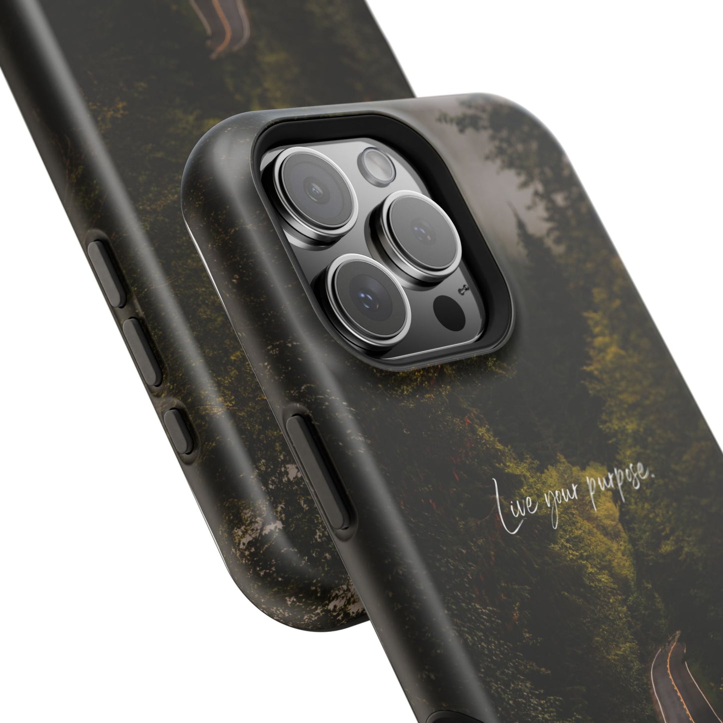 Inspirational Magnetic Tough Case - 'Live Your Purpose' Nature Design for iPhone