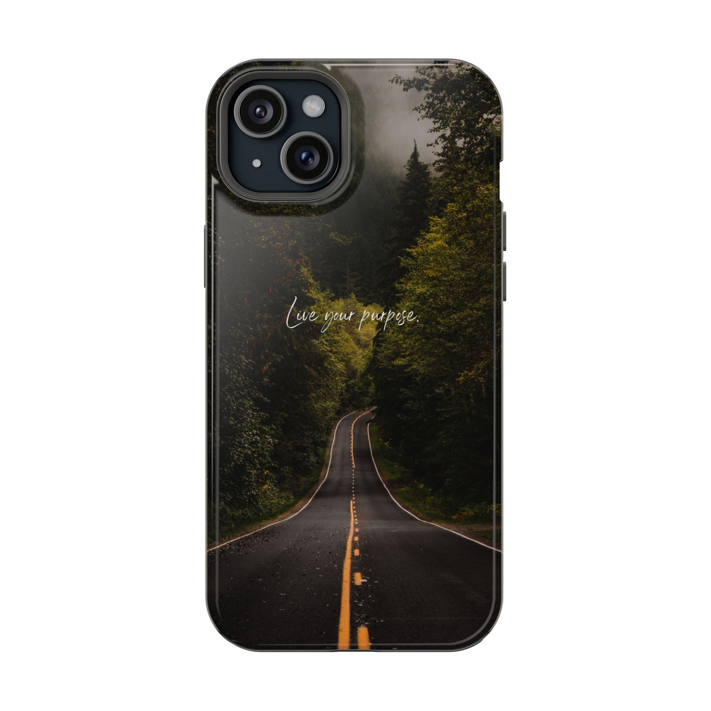 Inspirational Magnetic Tough Case - 'Live Your Purpose' Nature Design for iPhone