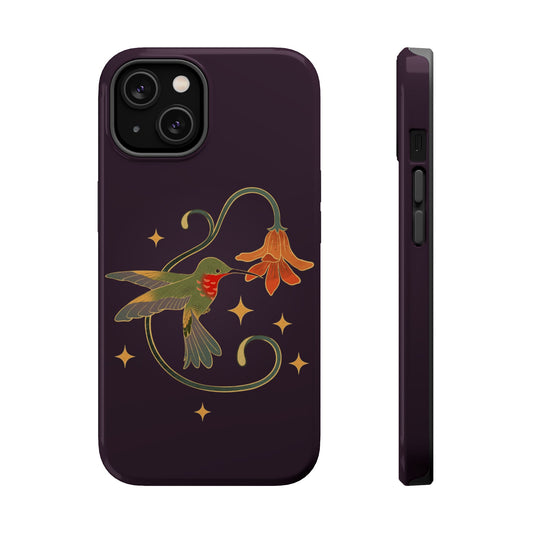 Hummingbird Floral Magnetic Tough Case - Stylish Phone Protection