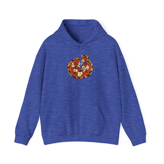 Italian Pizza Unisex Hooded Sweatshirt with Floral Design, Perfect for Everyday Wear, Gift for Friends, Spring Fashion, Casual Comfort