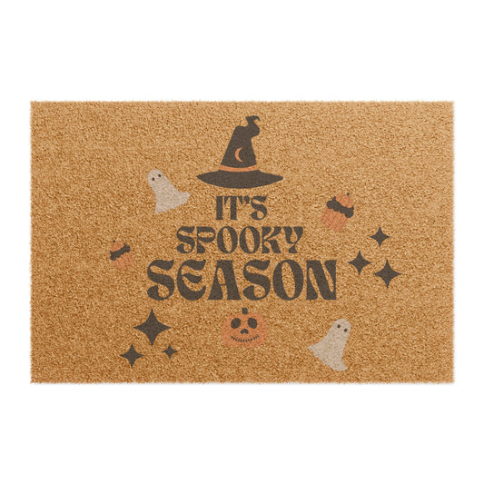 Halloween-Themed Doormat | It's Spooky Season Entrance Mat, Autumn Decor, Halloween Gift, Ghosts & Pumpkins Welcome Mat